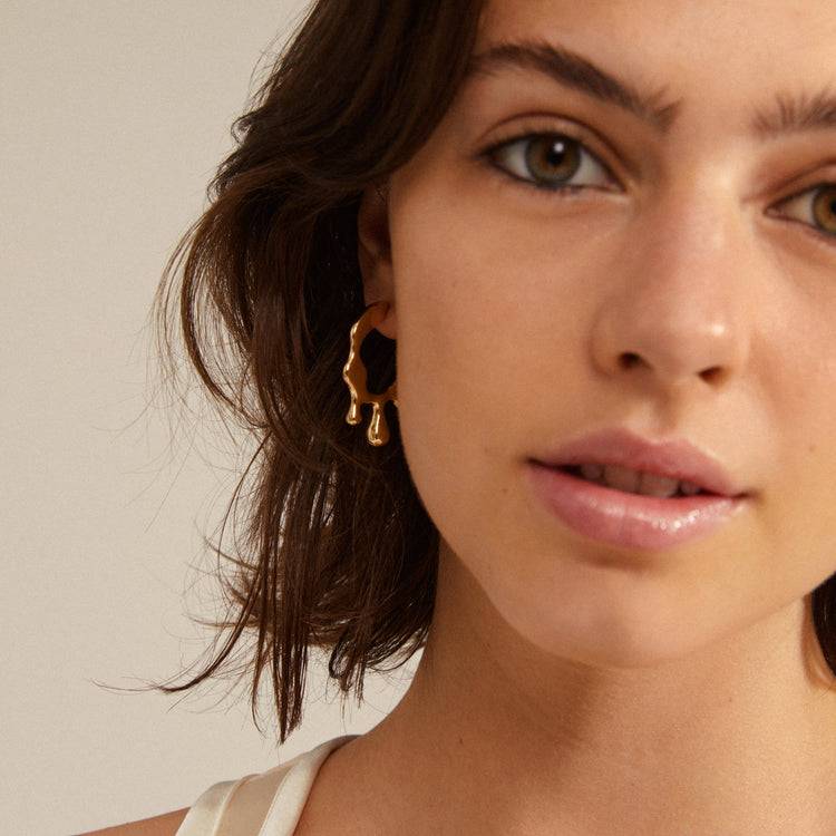 Pilgrim ALANA recycelte Creolen vergoldet Super Sparpreis