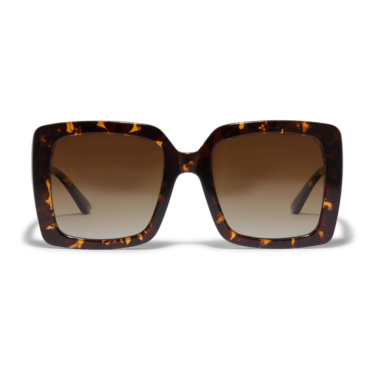 Pilgrim LUCIANA Oversized Vintage-Sonnenbrille in braunem Schildpatt Speichern exportieren