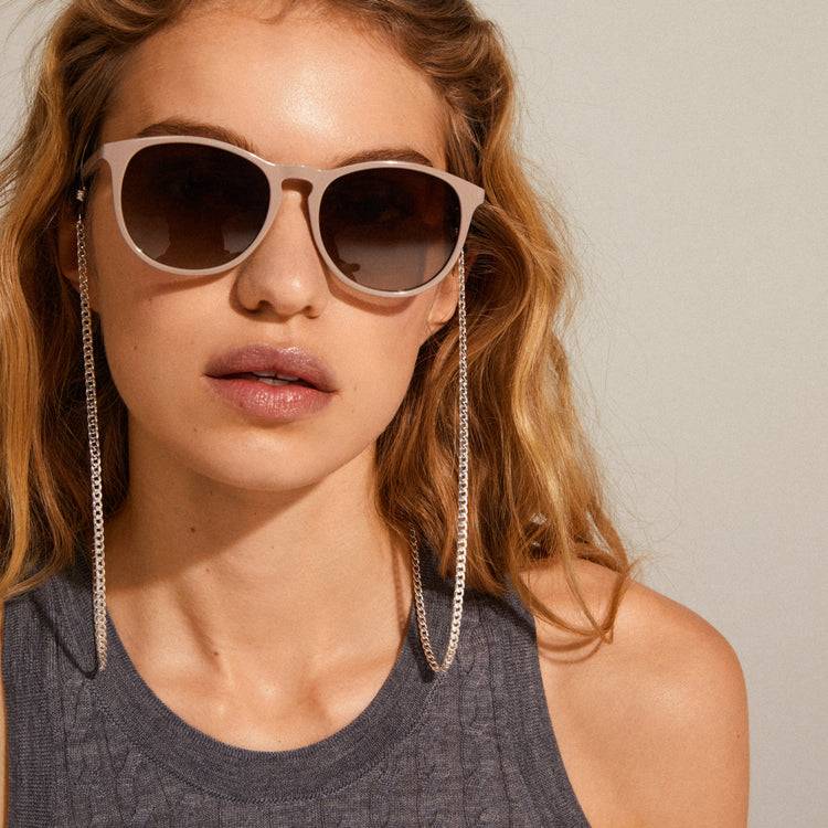 Pilgrim CAMILLA recycelte klassische Sonnenbrille hellbraun Blitzangebot
