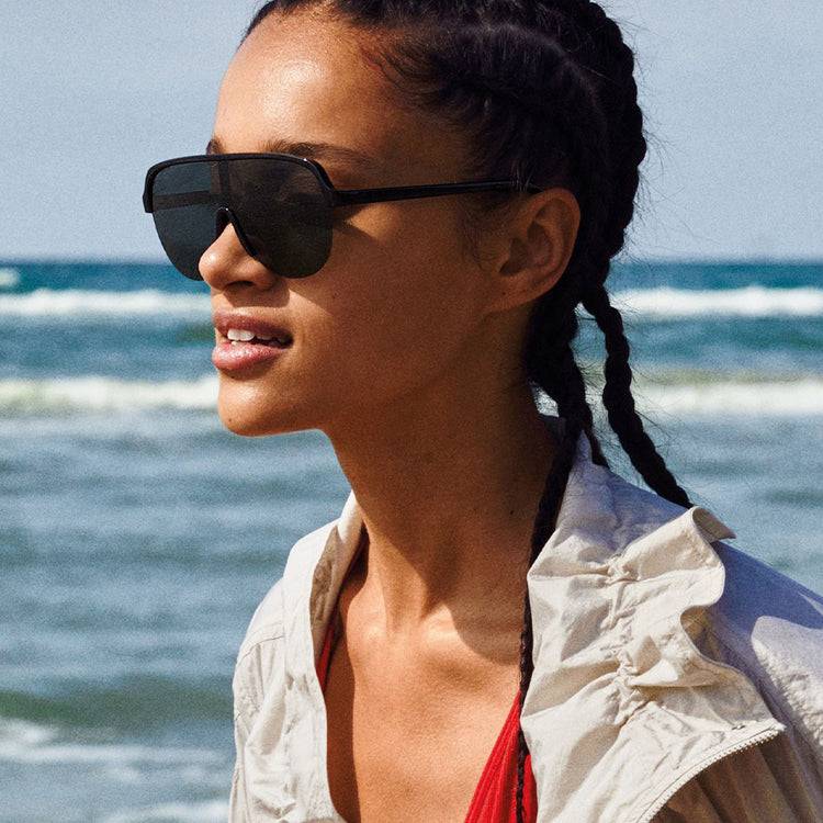 Pilgrim BINNIE Shield Sonnenbrille schwarz Tägliche Deals