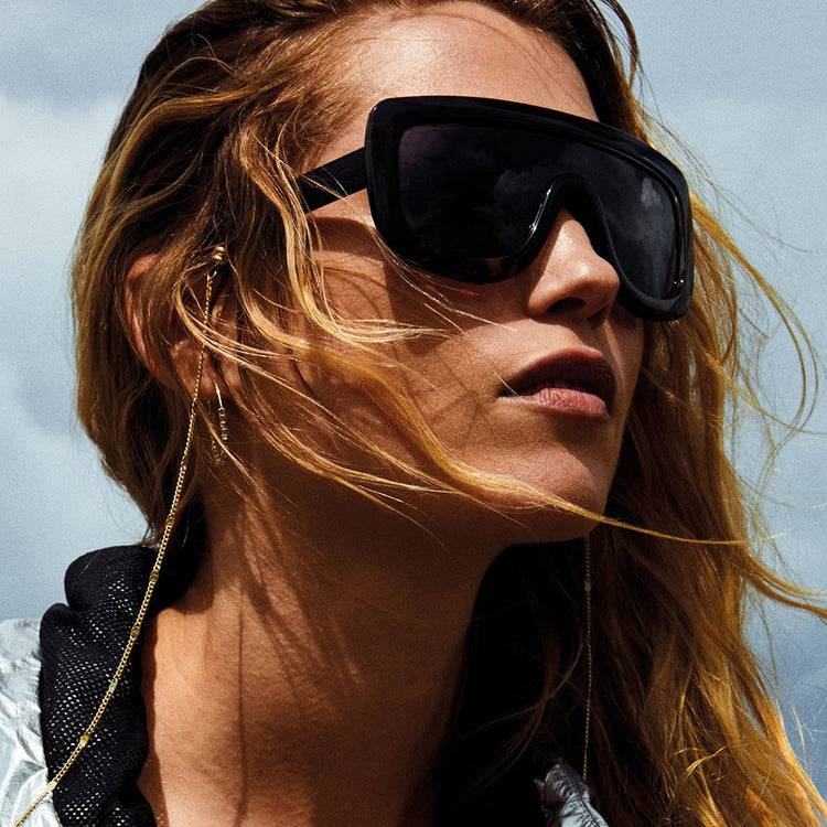 Pilgrim FIDELIA oversized Shield-Sonnenbrille, Schildpatt dunkel Riesige Ersparnisse