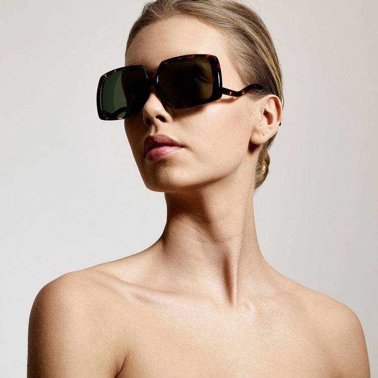 Pilgrim ELLEN oversized Retro-Sonnenbrille, Schildpatt Wochenangebot