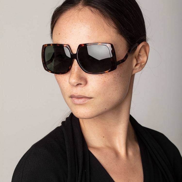 Pilgrim ELLEN oversized Retro-Sonnenbrille, Schildpatt Wochenangebot