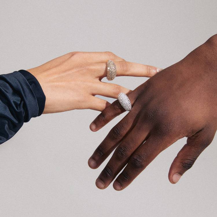 Pilgrim FOCUS recycelte Kristall Ring vergoldet Meist gekauft