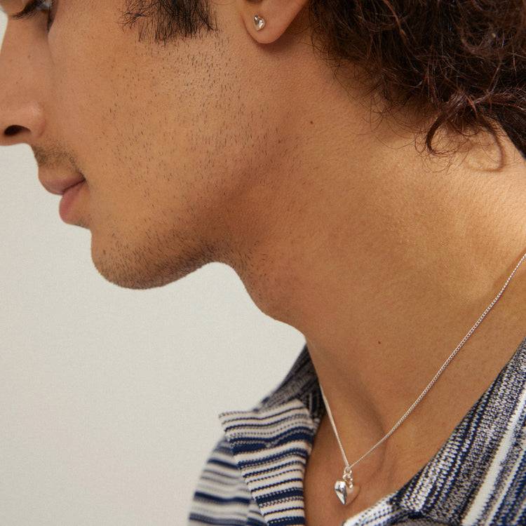 Pilgrim AFRODITTE recycelte Herz-Ohrringe 2-in-1-Set, versilbert Flash Sale