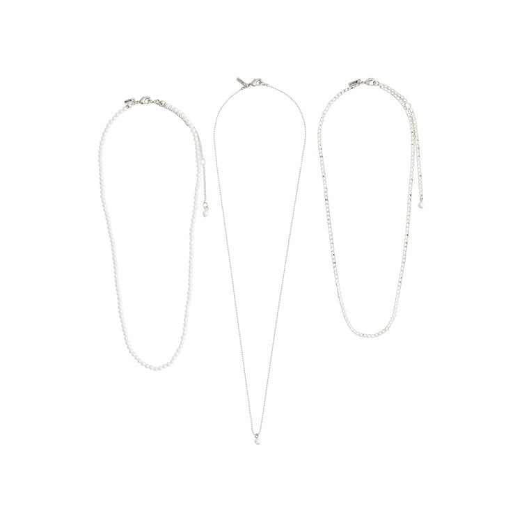Pilgrim BAKER Halskette 3-in-1-Set, versilbert Heißer Verkauf