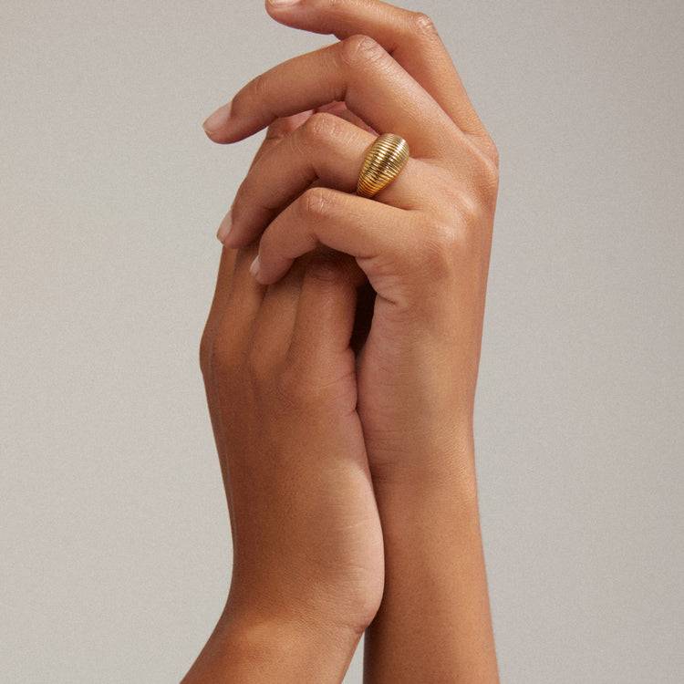 Pilgrim XENA recycelter Ring, vergoldet Super Sparpreis