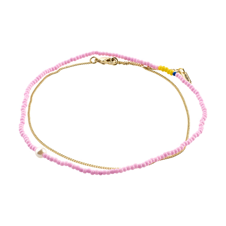 Pilgrim PALOMA Fußkettchen, 2-in-1-Set, violett und vergoldet Auslauf