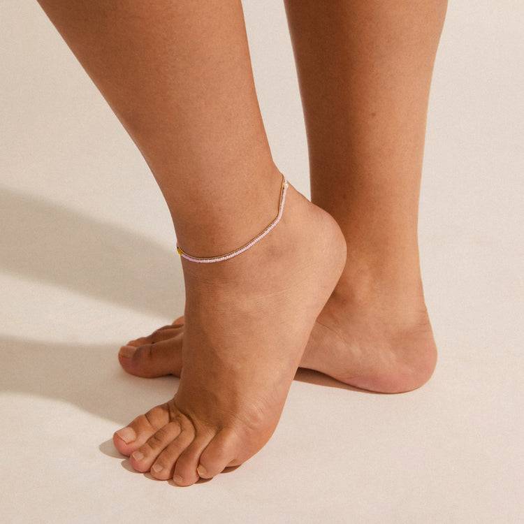 Pilgrim PALOMA Fußkettchen, 2-in-1-Set, violett und vergoldet Auslauf