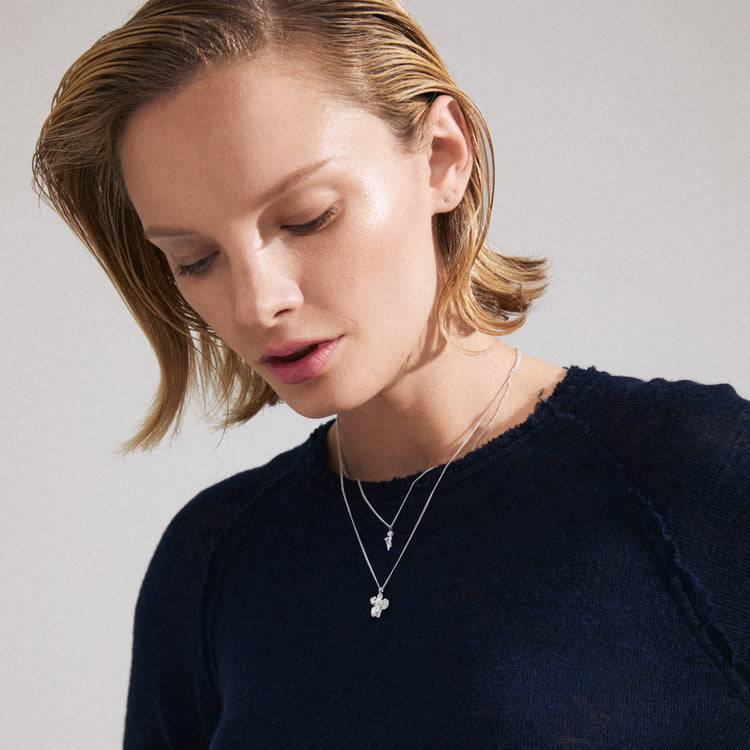 Pilgrim ZHURI recycelte Halskette, 2-in-1-Set versilbert Bestseller