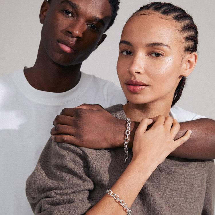 Pilgrim AMIRI recyceltes Armband versilbert Super Sparpreis