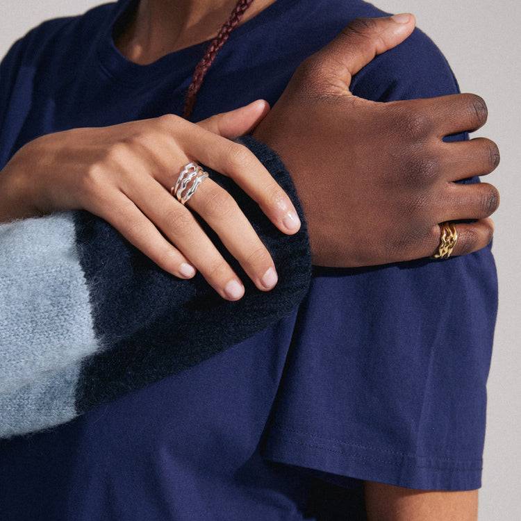 Pilgrim PENELOPE recycelter Ring versilbert Fabrik Onlineshop