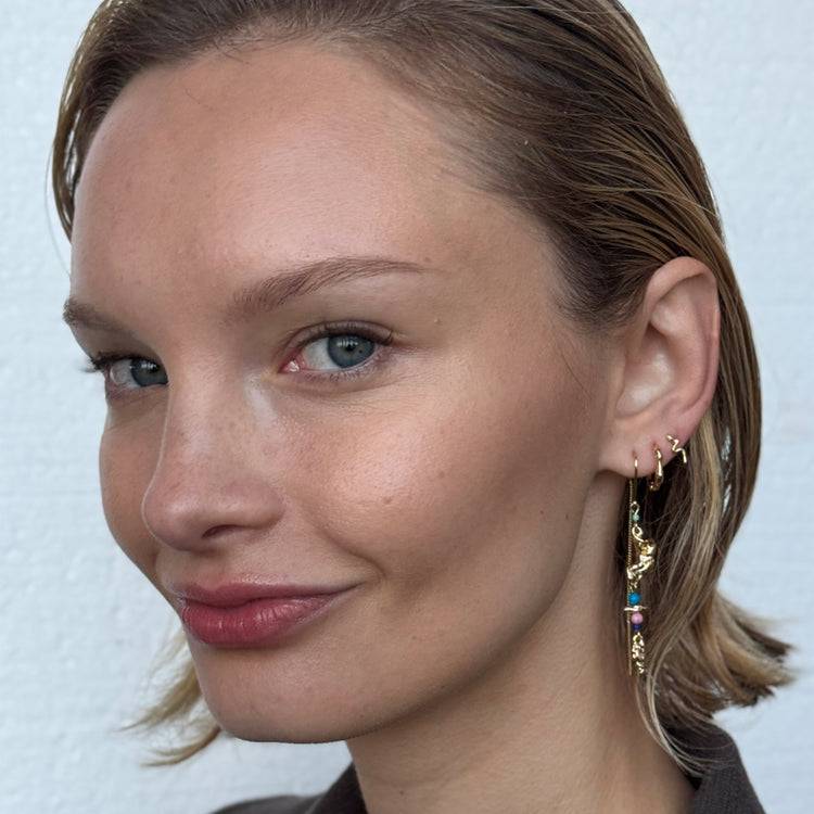 Pilgrim SELENE recycelter, einzelner Ohrring vergoldet Cyber Monday
