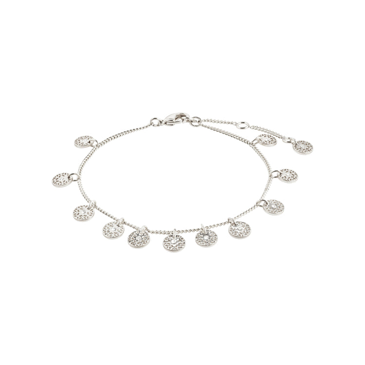 Pilgrim CAROL Armband m. kleinen filigranen coins versilbert Blitzangebot