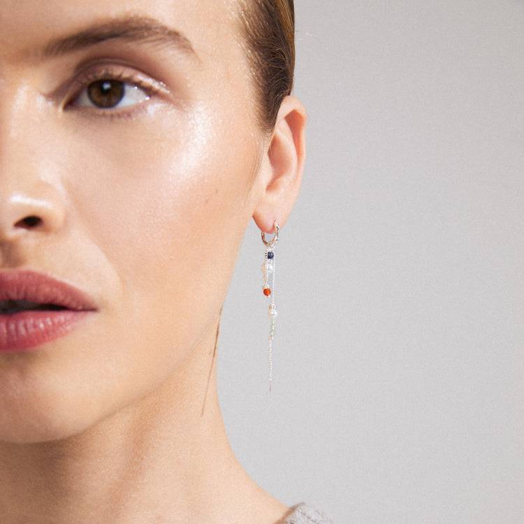 Pilgrim SIBYL recycelter einzelner Ohrring versilbert Super Sparpreis