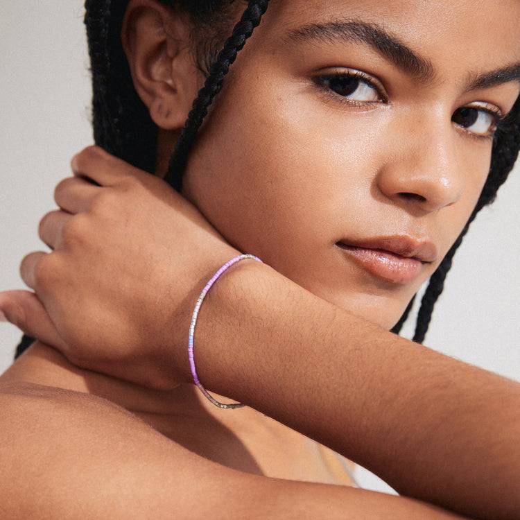 Pilgrim ALISON Armband, lila, versilbert Nur noch ein Tag übrig