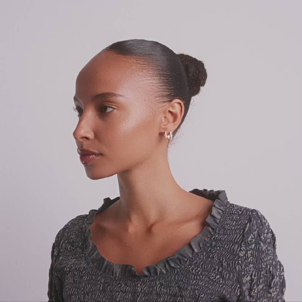 Pilgrim BLOOM recycelte Kristall-Hoop-Ohrringe vergoldet Exklusivangebot