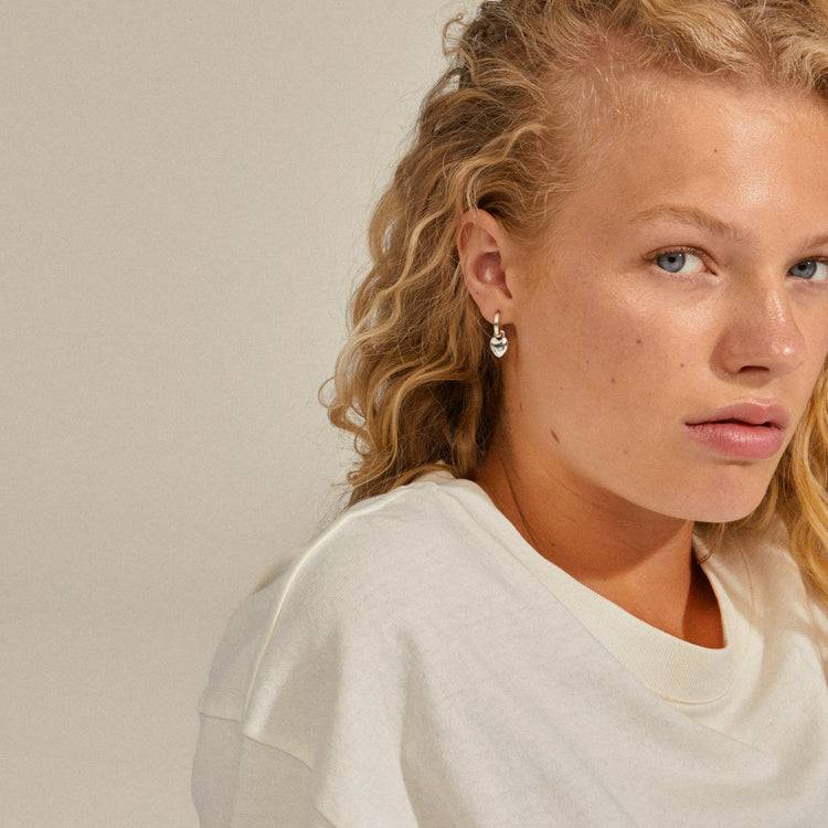 Pilgrim SOPHIA recycelte Herz-Hoops versilbert Vatertagsangebot