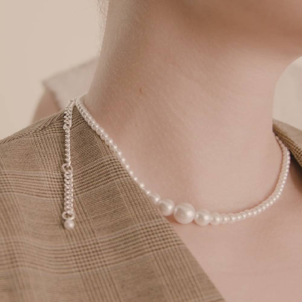 Pilgrim RELANDO Perlenkette versilbert Online Outlet