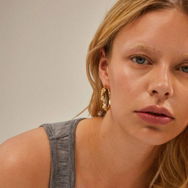 Pilgrim RAELYNN recycelte Hoops vergoldet Tägliche Deals
