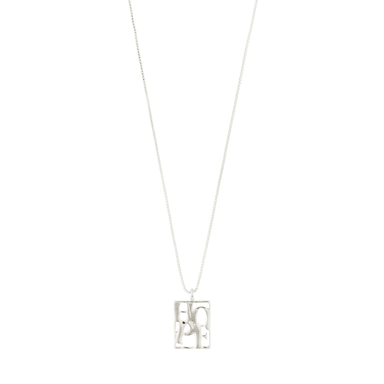 Pilgrim LOVE TAG, recycelte HOPE Halskette versilbert Neueste Stile