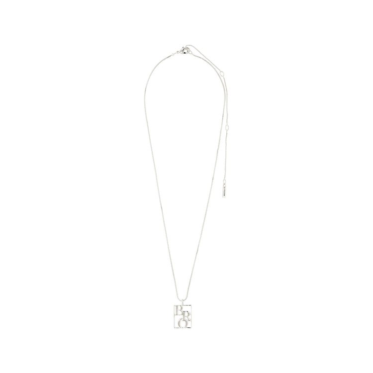 Pilgrim LOVE TAG, recycelte BRO Halskette versilbert Letzter Tag