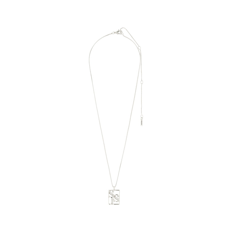 Pilgrim LOVE TAG, recycelte SIS Halskette versilbert Bis zu 50% Rabatt