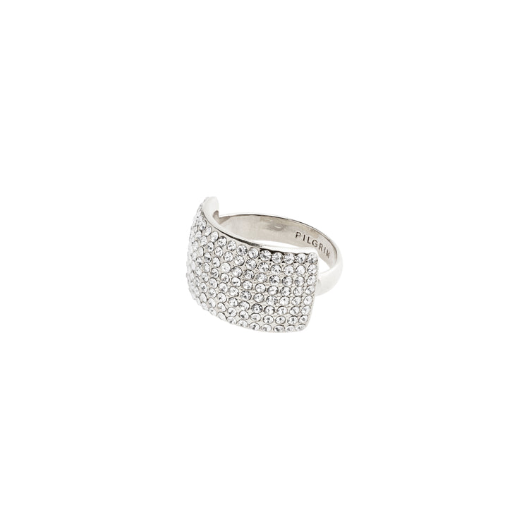 Pilgrim ASPEN recycelte Kristall Ring versilbert Kostenloser Versand international