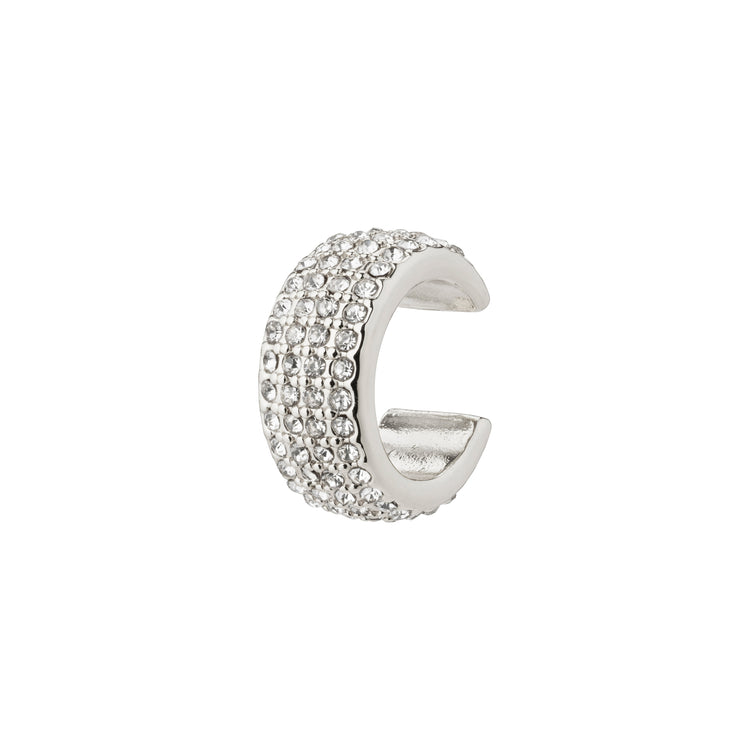 Pilgrim MATYLDA recycelter Kristall-Cuff-Ohrring versilbert zollfrei