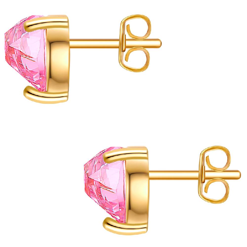 Rafaela Donata Ohrstecker Sterling Silber gelbgold Zirkonia rosa Tägliche Deals