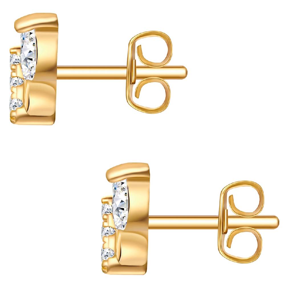 Rafaela Donata Ohrstecker Sterling Silber gelbgold Zirkonia weiß Bis zu 50% Rabatt