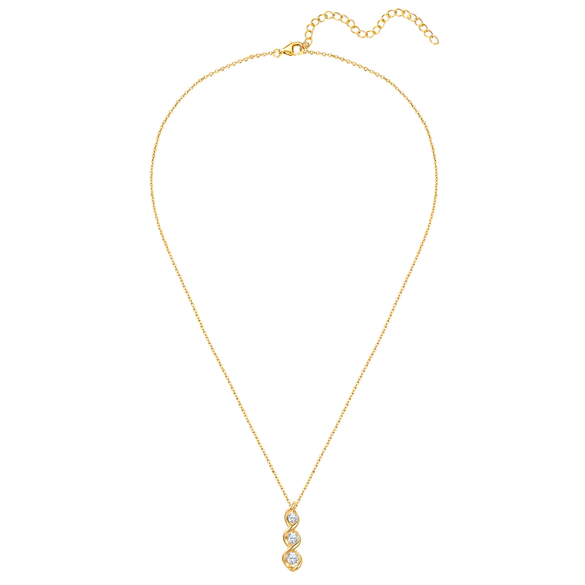 Rafaela Donata Kette mit Anhänger Sterling Silber gelbgold Zirkonia weiß Flash Sale