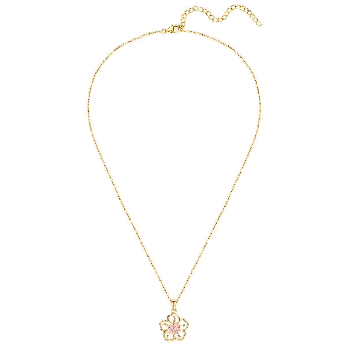 Rafaela Donata Kette mit Anhänger Sterling Silber gelbgold Zirkonia rosa Black Friday