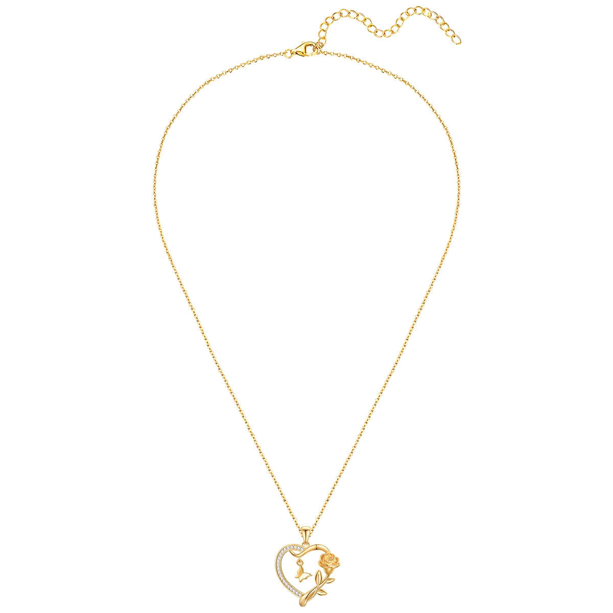 Rafaela Donata Kette mit Anhänger Sterling Silber gelbgold Zirkonia weiß Weihnachtsangebot