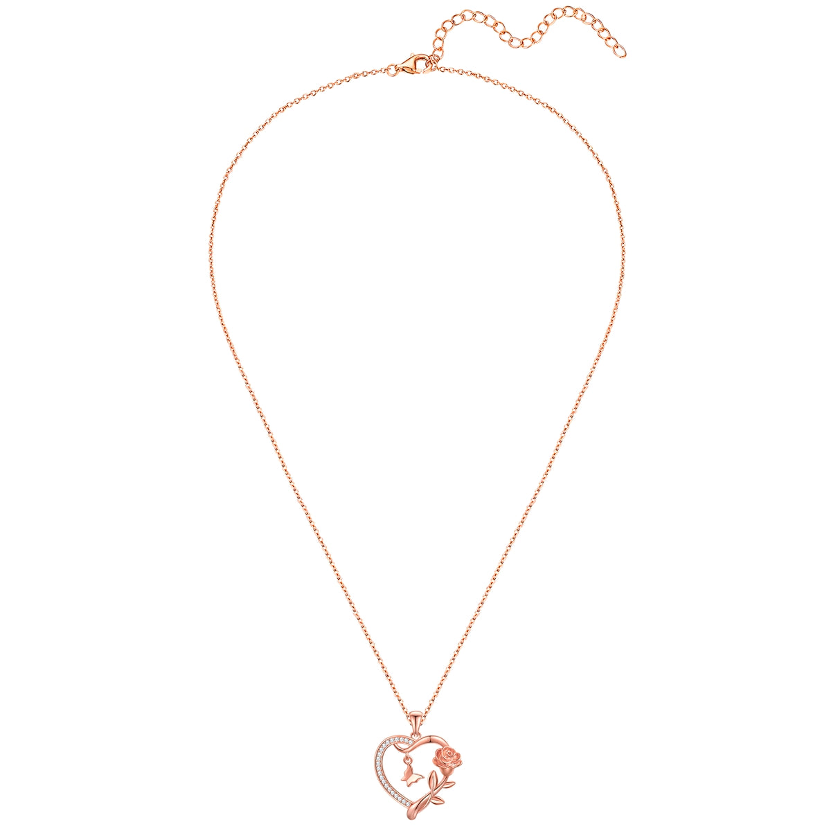 Rafaela Donata Kette mit Anhänger Sterling Silber roségold Zirkonia weiß Osterangebot
