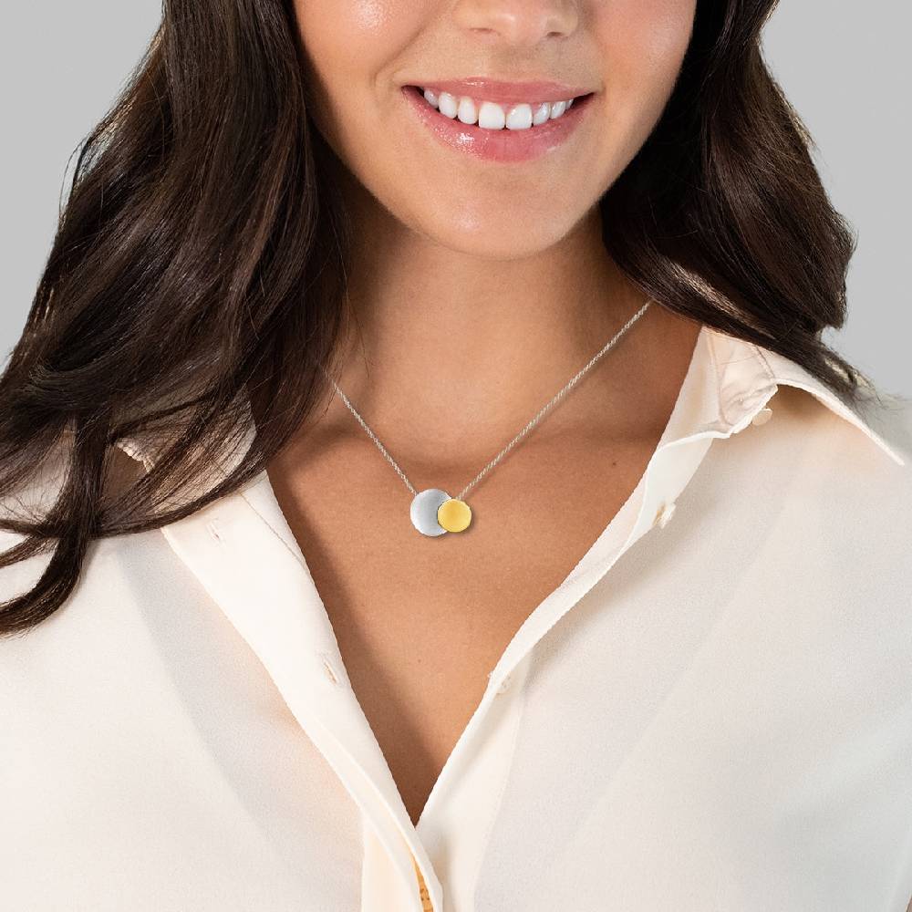 Rafaela Donata Kette mit Anhänger Sterling Silber bicolor Valentinstagsangebot