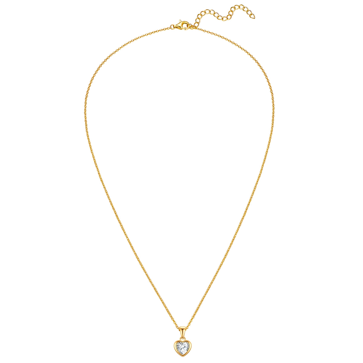 Rafaela Donata Kette mit Anhänger Sterling Silber gelbgold Zirkonia weiß Top Angebot