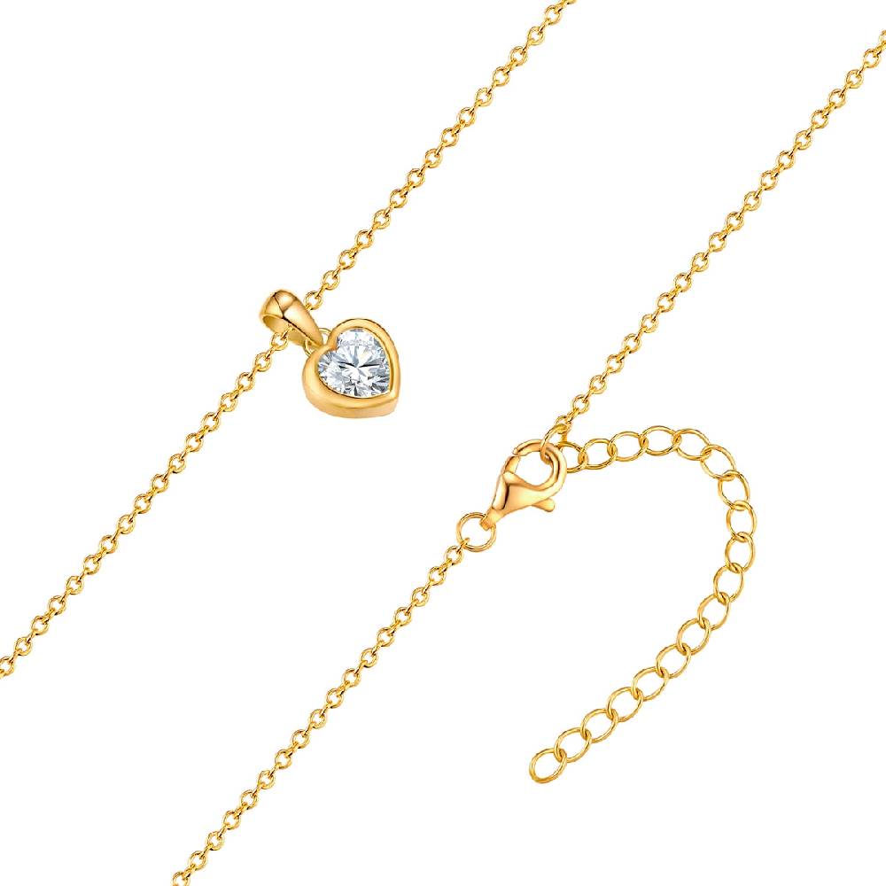 Rafaela Donata Kette mit Anhänger Sterling Silber gelbgold Zirkonia weiß Top Angebot