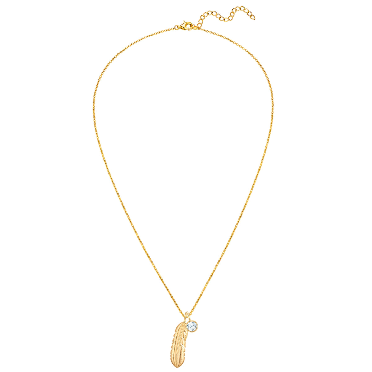 Rafaela Donata Kette mit Anhänger Sterling Silber gelbgold Zirkonia weiß Blitzangebot