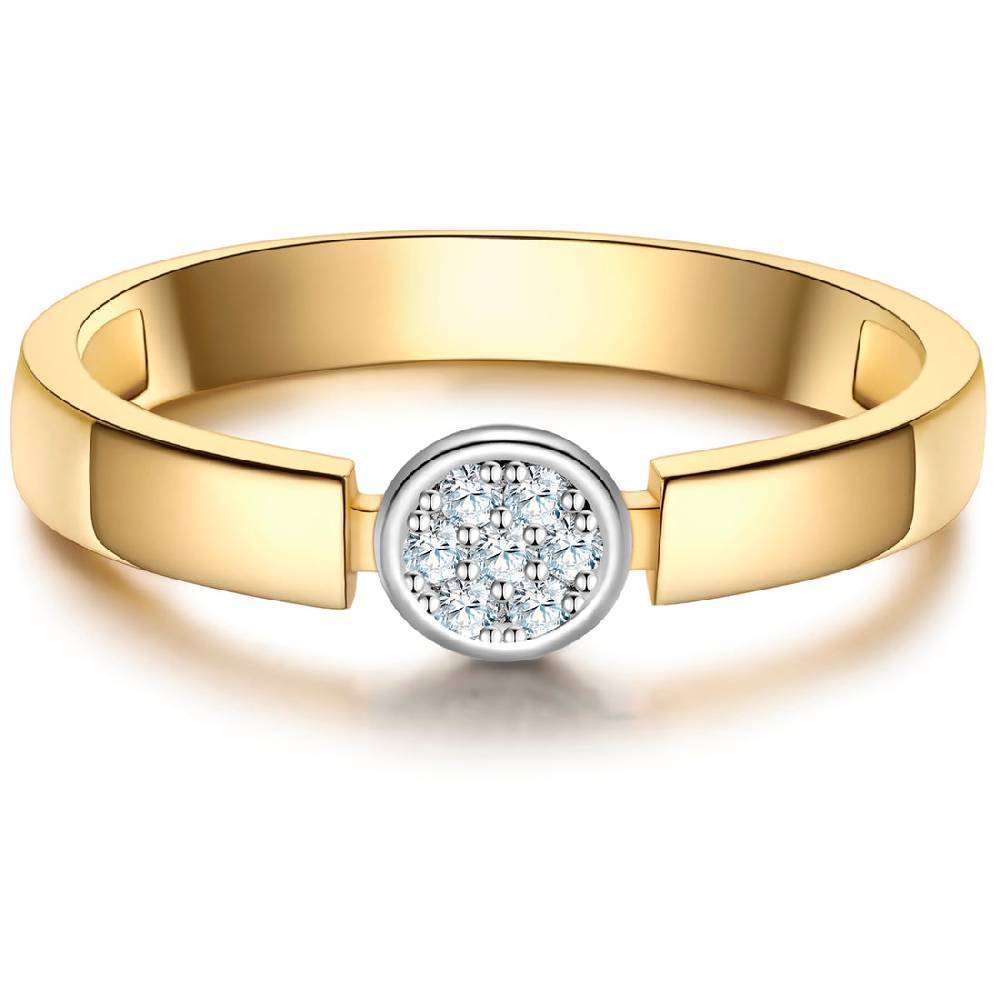 Rafaela Donata Ring Sterling Silber bicolor Zirkonia weiß Discount Store für neue Produkte