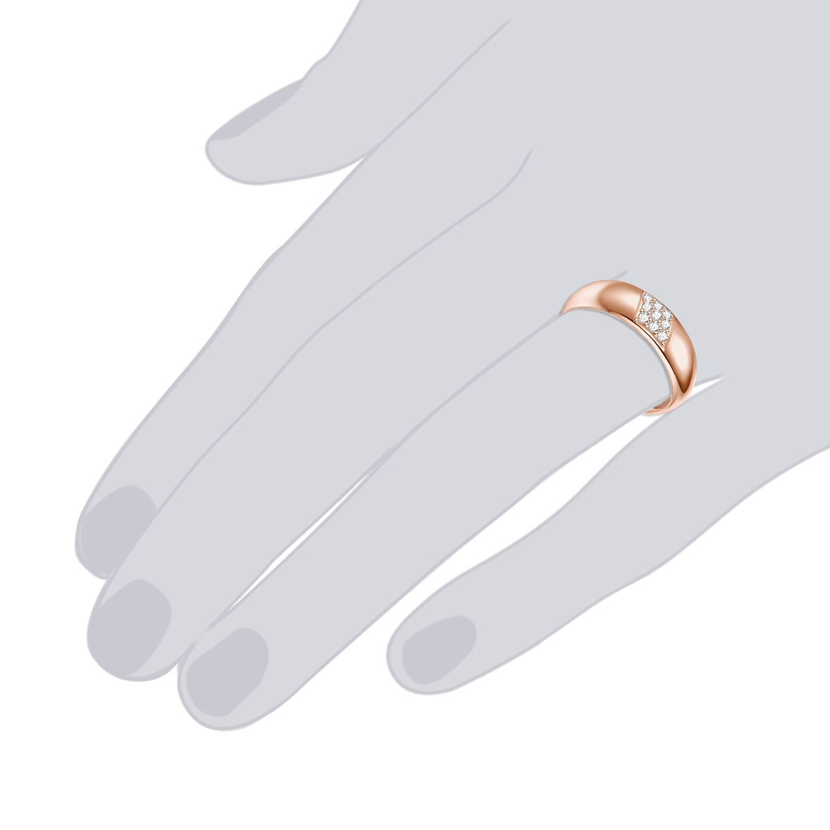 Rafaela Donata Ring Sterling Silber roségold Zirkonia weiß Black Friday Preise