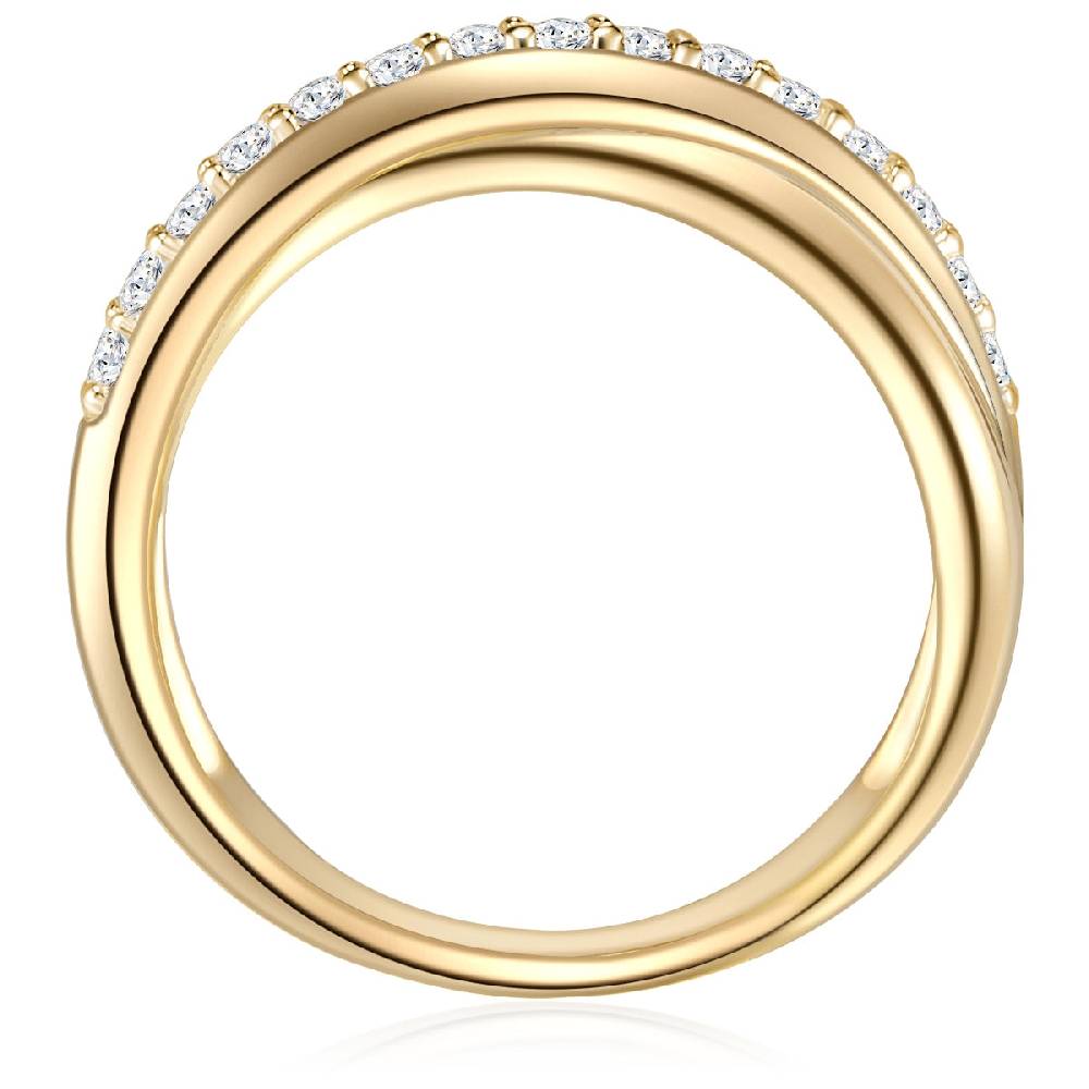 Rafaela Donata Ring Sterling Silber gelbgold Zirkonia weiß 50% Rabatt für begrenzte Zeit