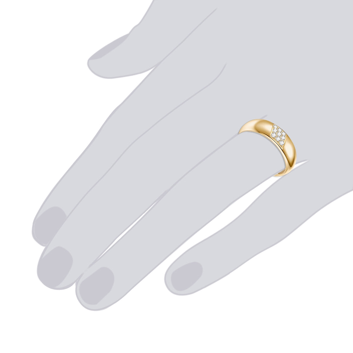 Rafaela Donata Ring Sterling Silber gelbgold Zirkonia weiß Rabatte dieses Monats