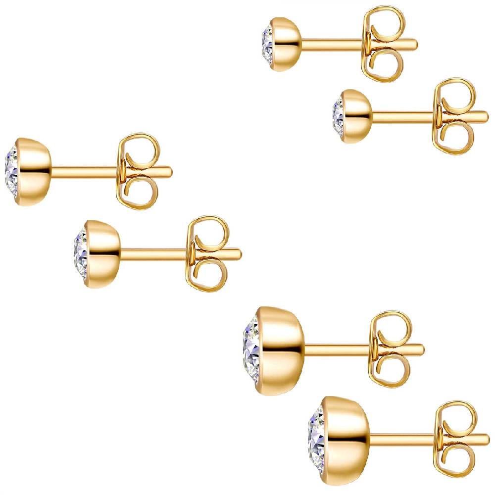 Rafaela Donata 3er Set Ohrstecker Sterling Silber verziert mit Kristallen von Swarovski® weiß Online