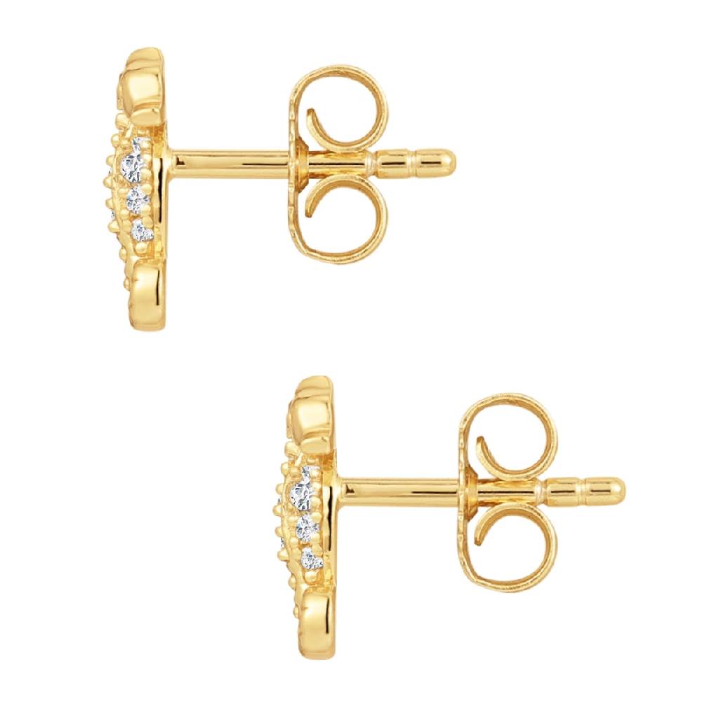 Rafaela Donata Ohrstecker Sterling Silber gelbgold Zirkonia weiß Günstiger Verkauf