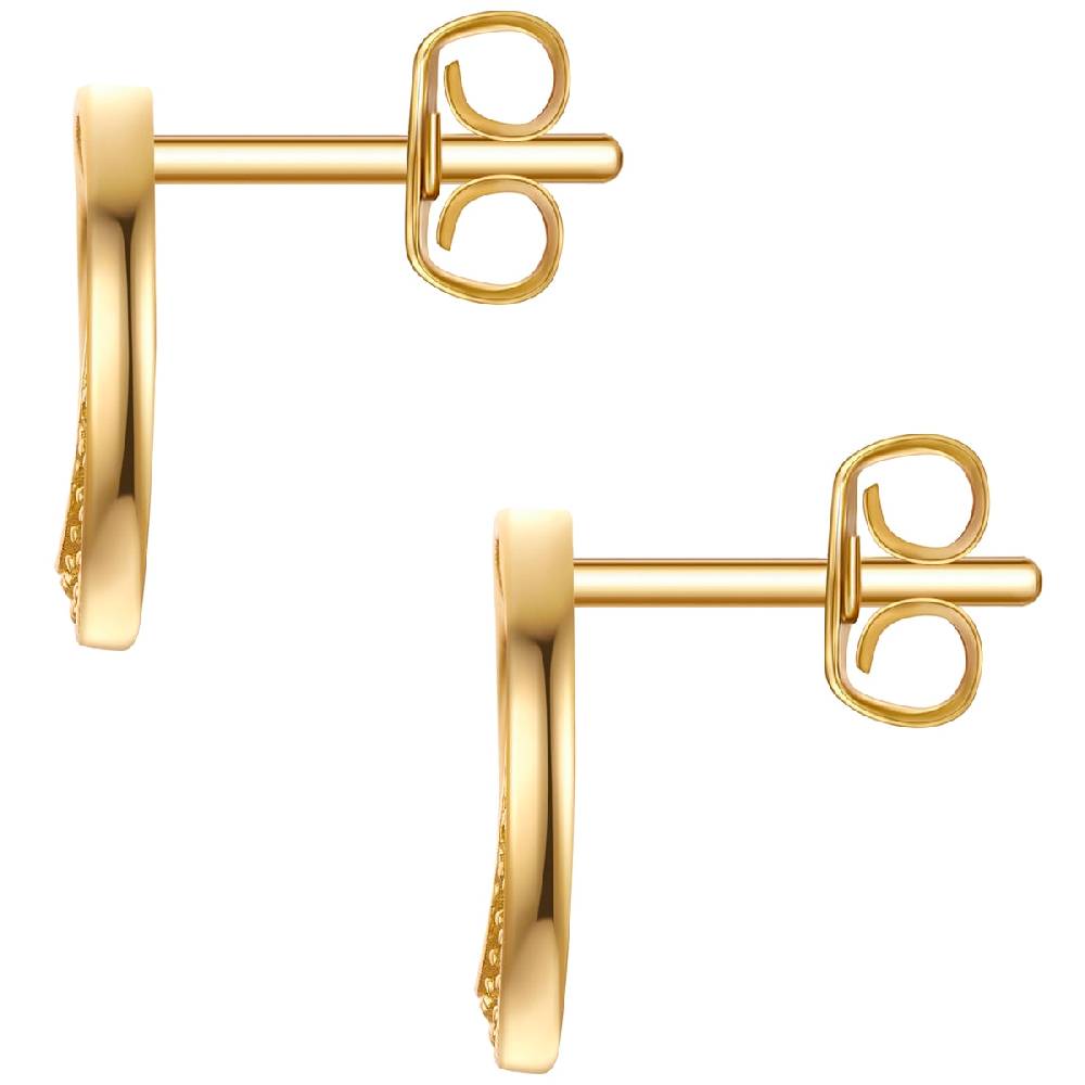 Rafaela Donata Ohrstecker Sterling Silber gelbgold Zirkonia weiß Kostenloser Versand
