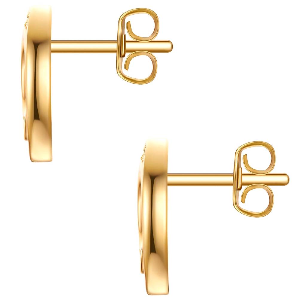 Rafaela Donata Ohrstecker Sterling Silber gelbgold Zirkonia weiß Sonderangebot