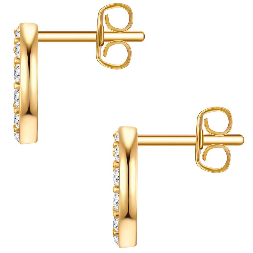 Rafaela Donata Ohrstecker Sterling Silber gelbgold Zirkonia weiß Black Friday