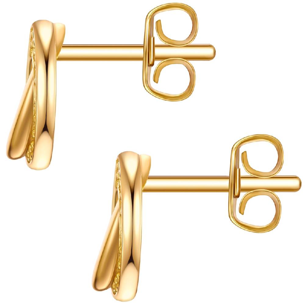 Rafaela Donata Ohrstecker Sterling Silber gelbgold Zirkonia weiß Cyber Monday