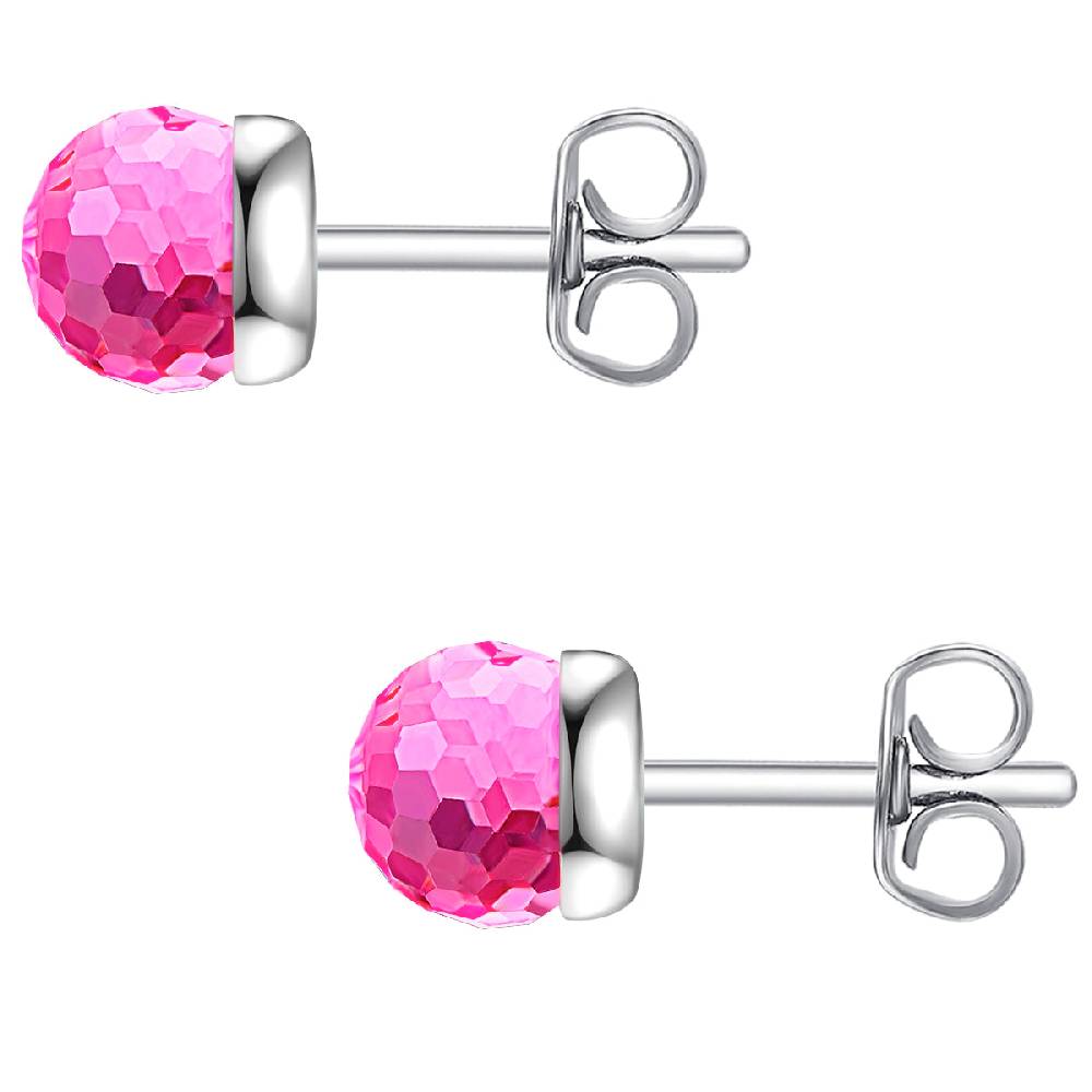 Rafaela Donata Ohrstecker Sterling Silber verziert mit Kristallen von Swarovski® rosa Muttertagsangebot